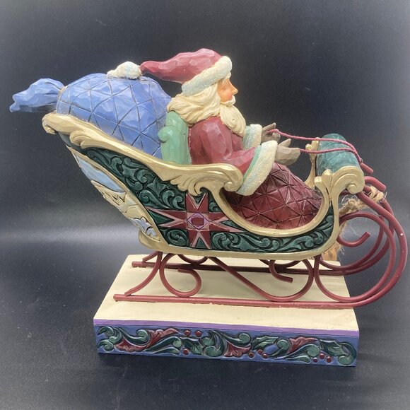 Jim Shore Heartwood Creek Santa in Sleigh Event Figurine - Picture 4 of 7